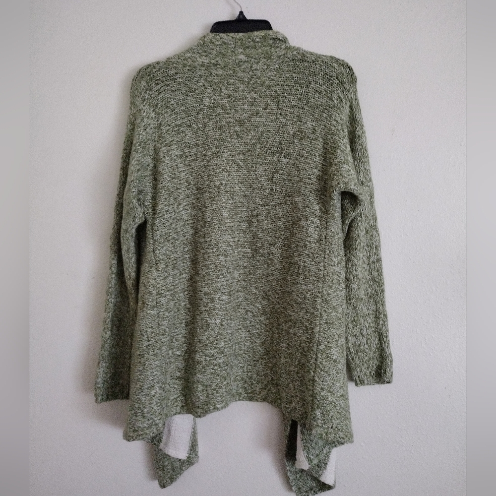 Soybu green and white striped colorblock knit cardigan wrap cotton blend… - Picture 5 of 6